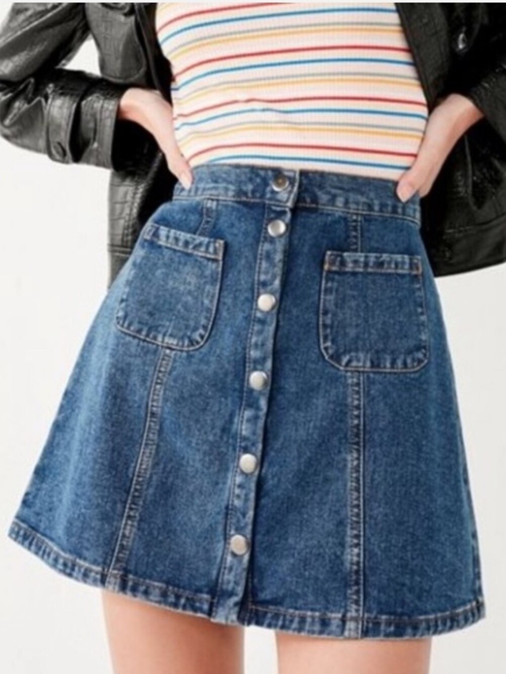 Urban Outfitters BDG Button Up Front Pocket Mini Skirt Size S